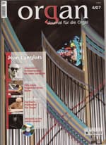 ORGAN JOURNAL FUR DIE ORGEL (Germany) 4/07