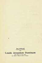 Lauda Jerusalem Dominum, for SATB, unisson choir and organ