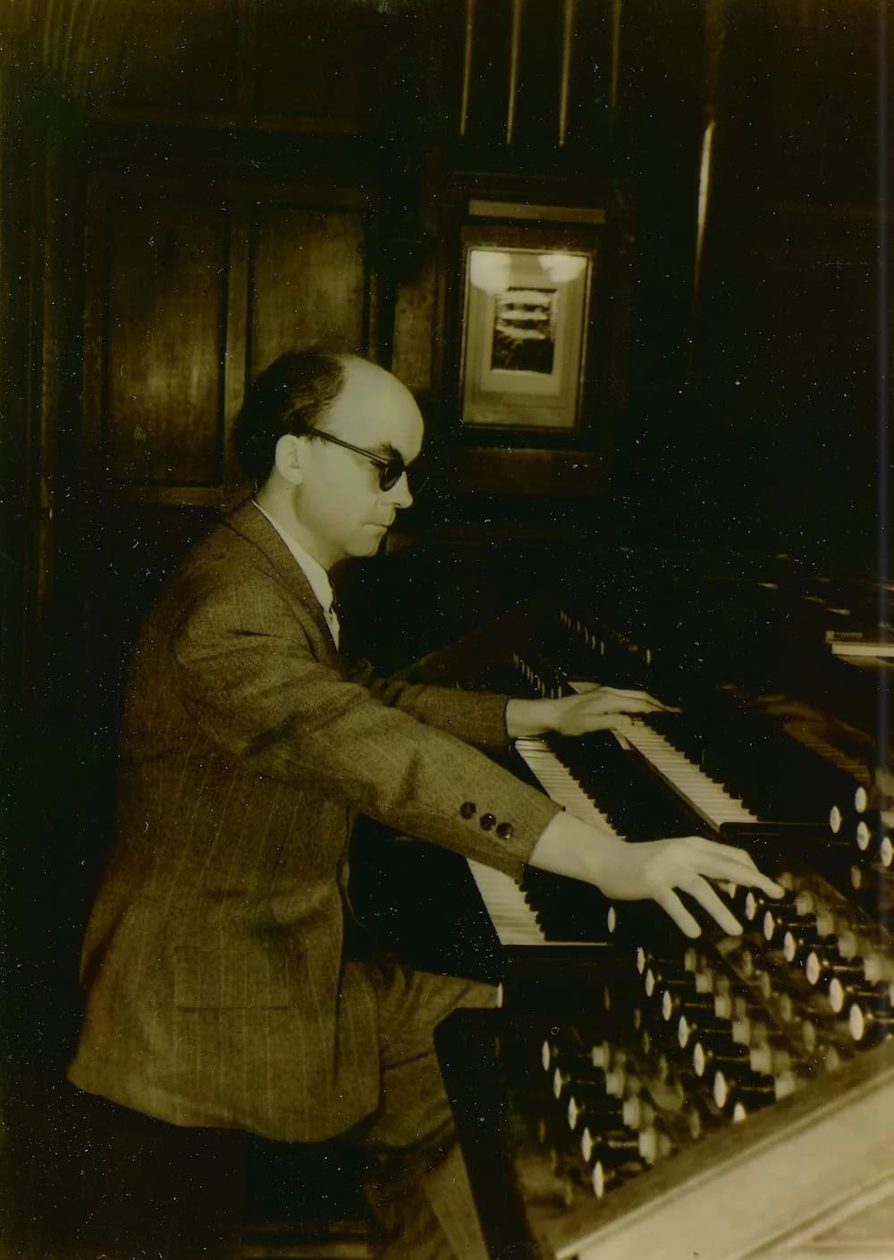 Jean Langlais à l'orgue de Sainte-Clotilde