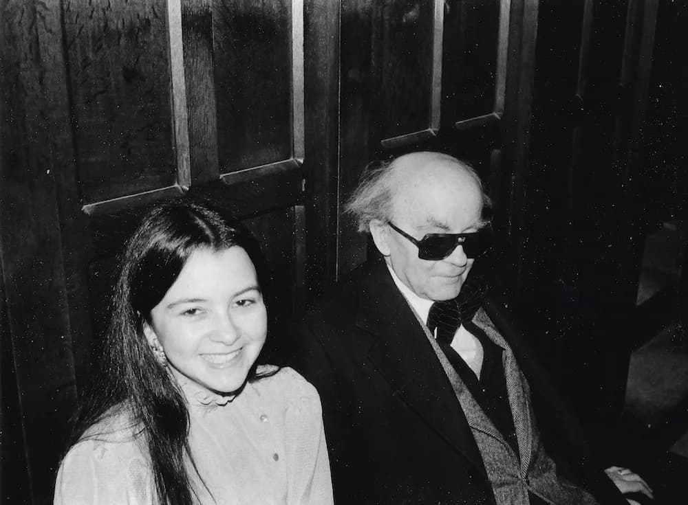 Jean Langlais et Marie-Bernadette Dufourcet-Hakim à l'orgue de Sainte-Clotilde