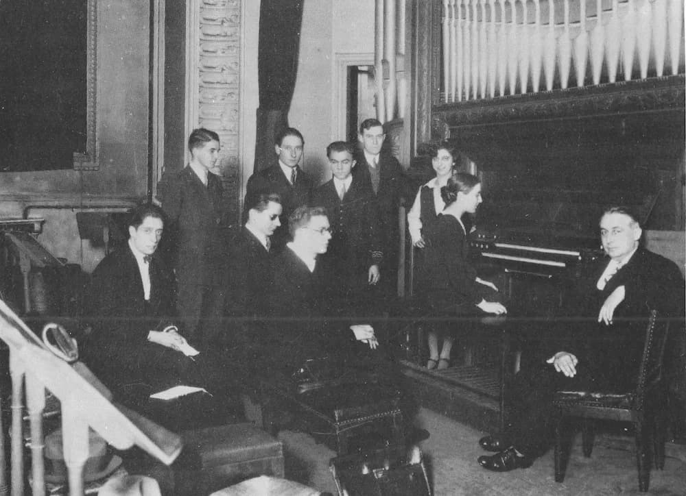 La classe d'orgue de Marcel Dupré au Conservatoire en 1928-1929