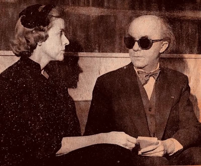 Jean Langlais lors de sa 3ème tournée (1959) aux Etats-Unis