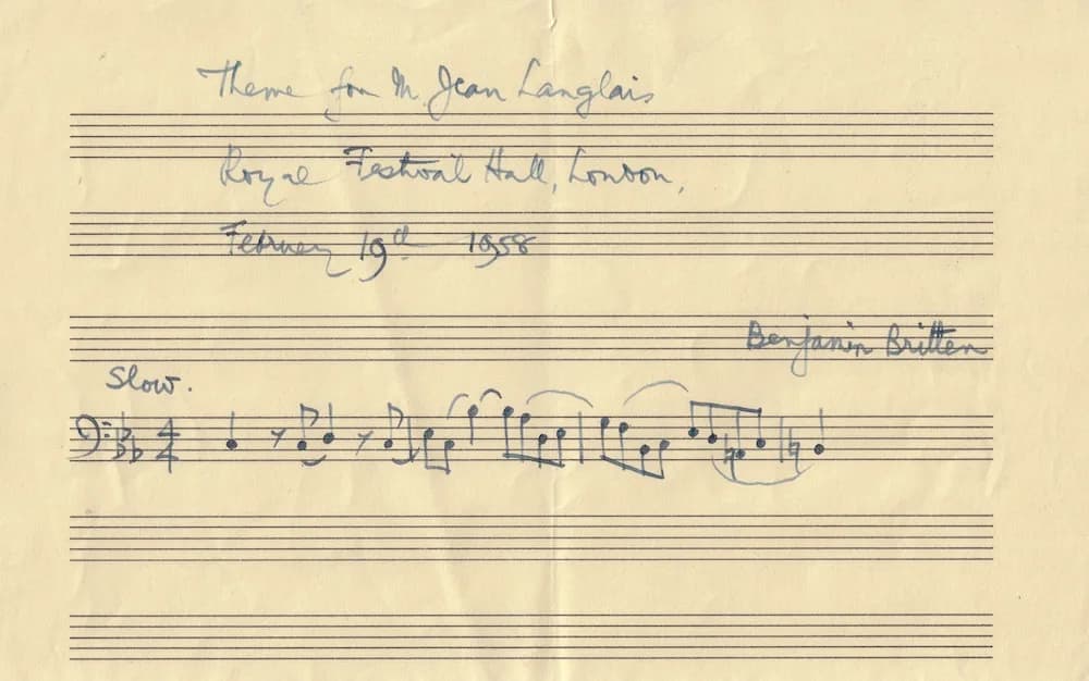 Thème d'improvisation de Benjamin Britten 