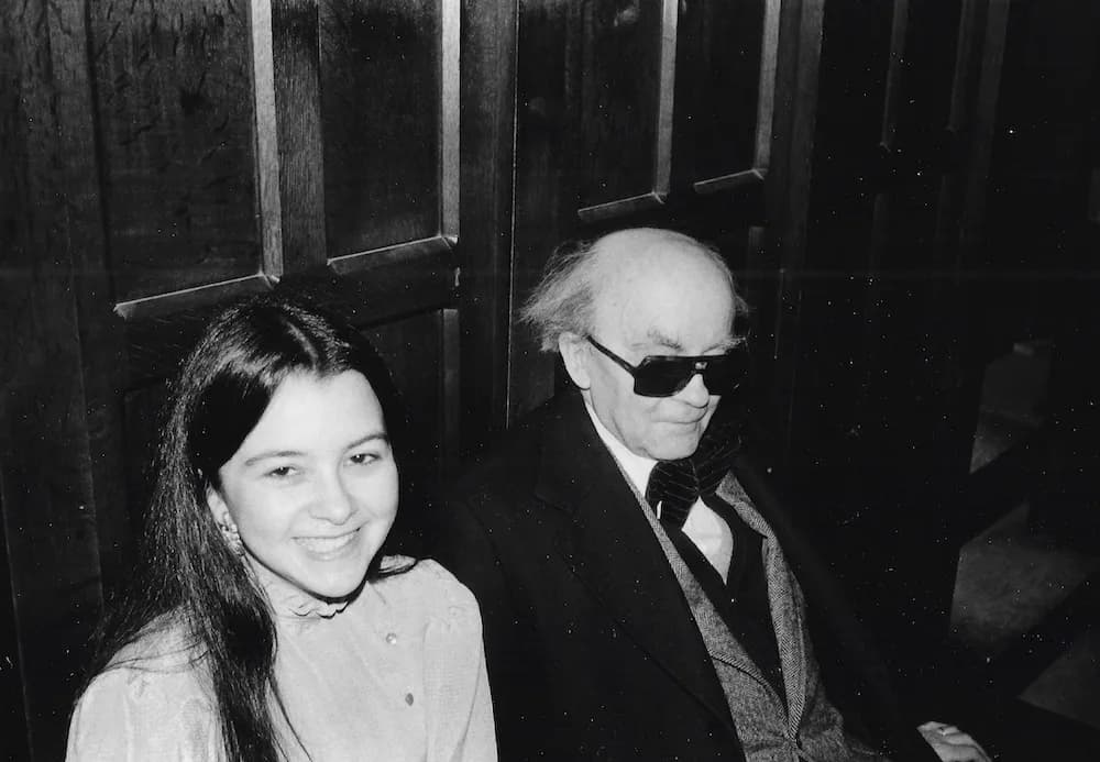 Jean Langlais et Marie-Bernadette Dufourcet-Hakim à l'orgue de Sainte-Clotilde