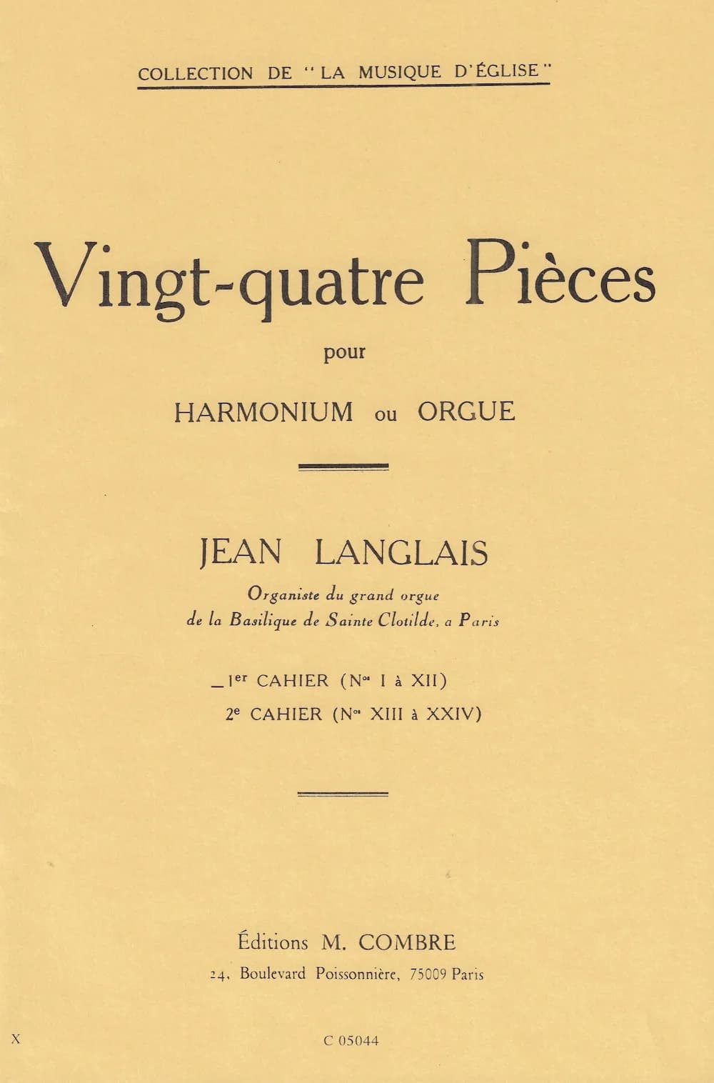 Vingt-Quatre Pièces pour harmonium ou orgue